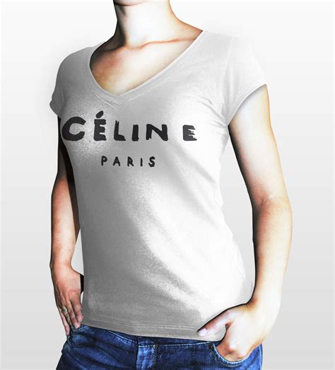 celine white tops|24s celine t shirt.